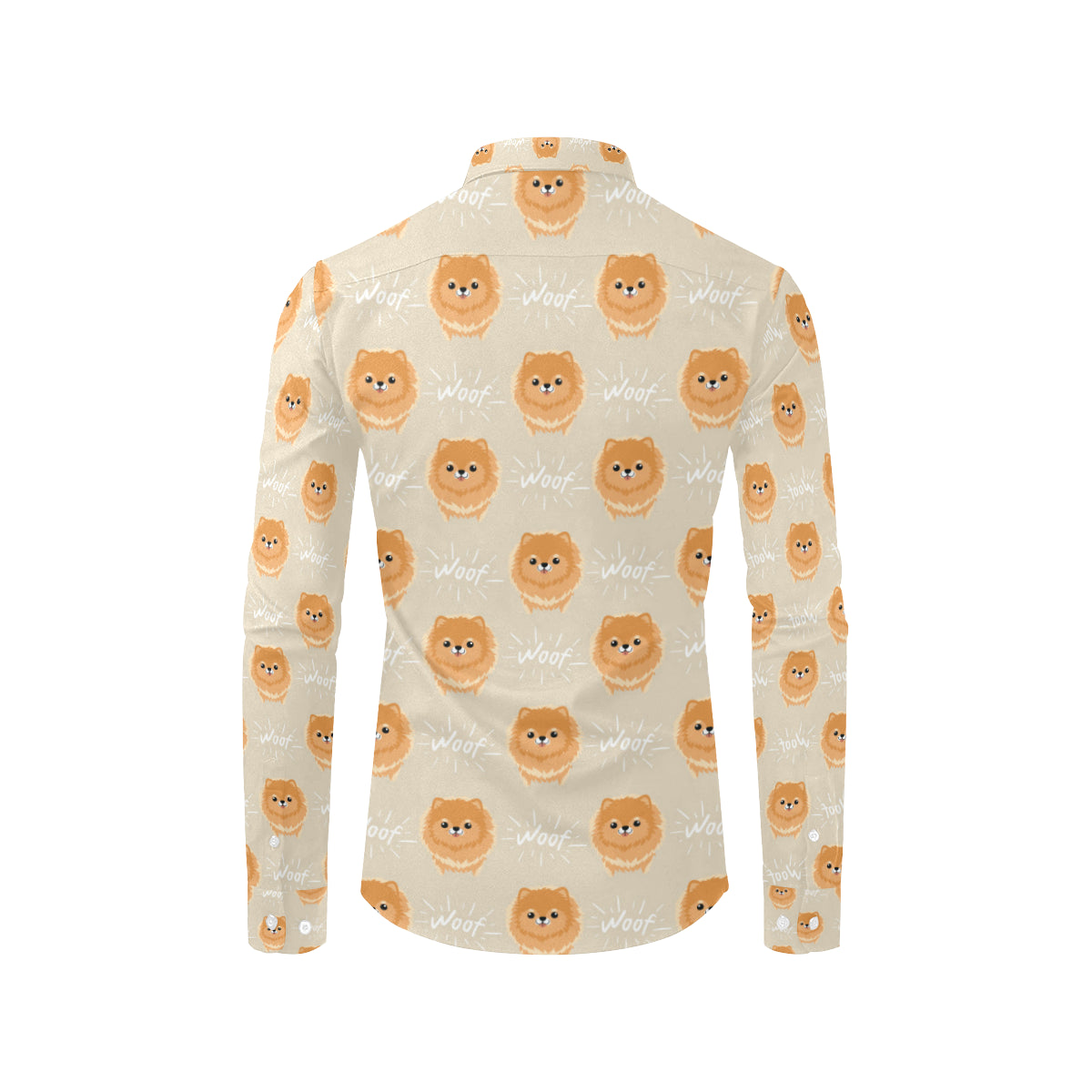 Pomeranians Pattern Print Design A04 Men's Long Sleeve Shirt