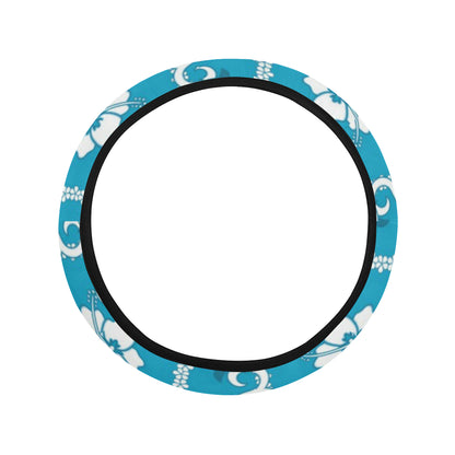 Hawaiian Themed Pattern Print Design H025 Steering Wheel Cover with Elastic Edge