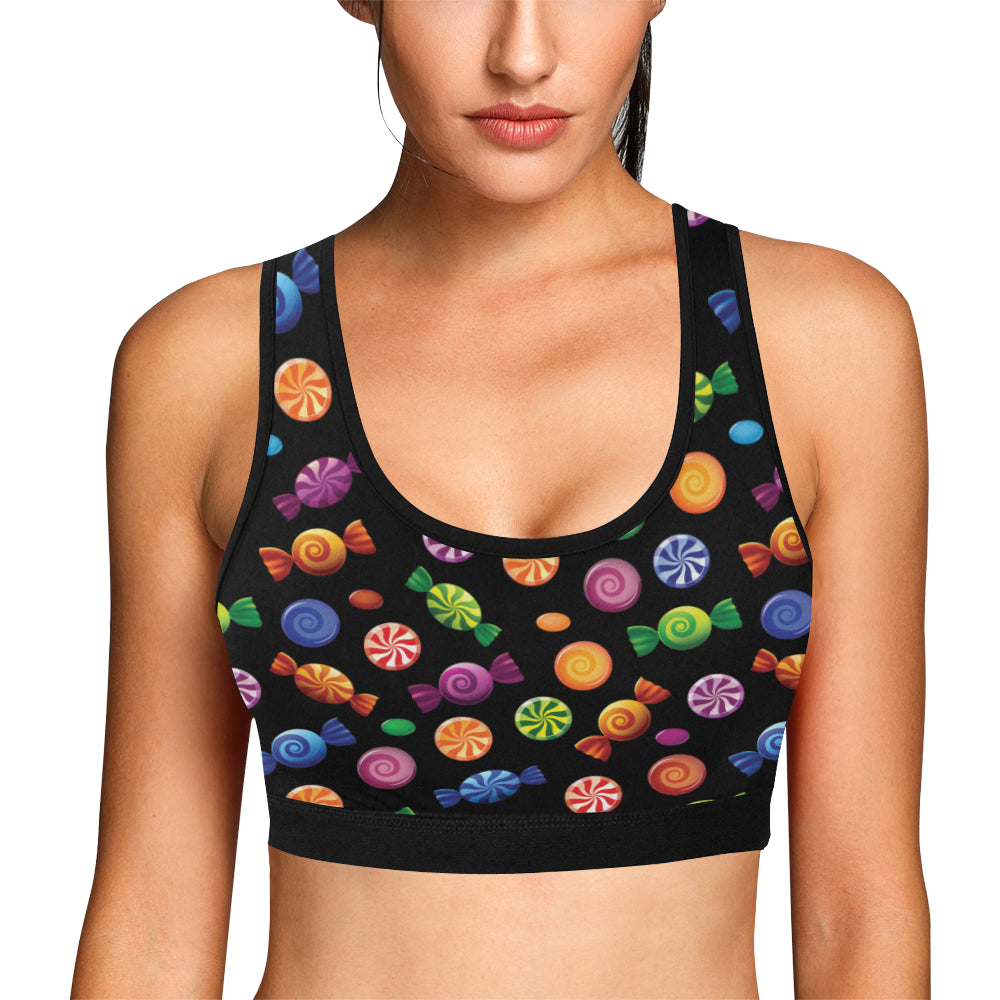 Candy Pattern Print Design 01 Sports Bra