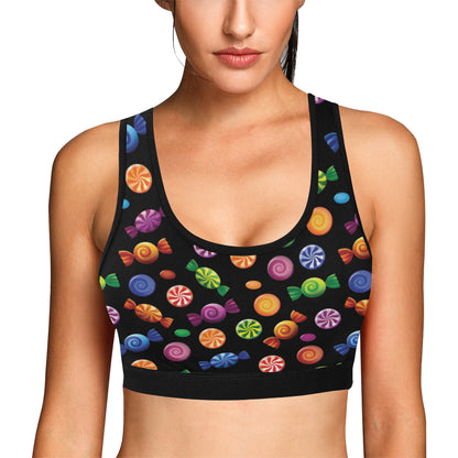 Candy Pattern Print Design 01 Sports Bra