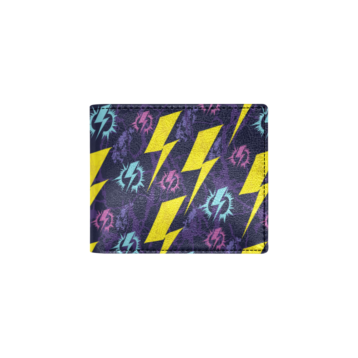 Lightning Thunder Pattern Print Design 01 Men's ID Card Wallet
