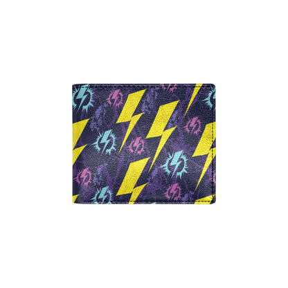 Lightning Thunder Pattern Print Design 01 Men's ID Card Wallet