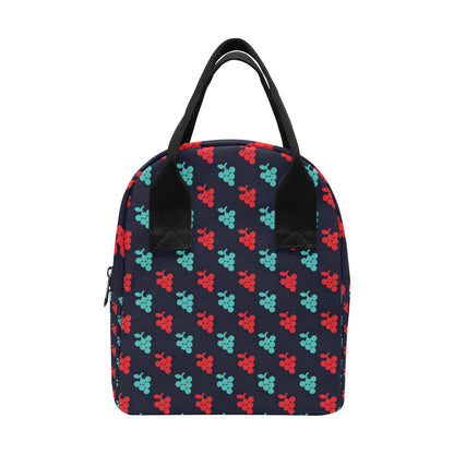 Grape Pattern Print Design GP07 Insulated Lunch Bag