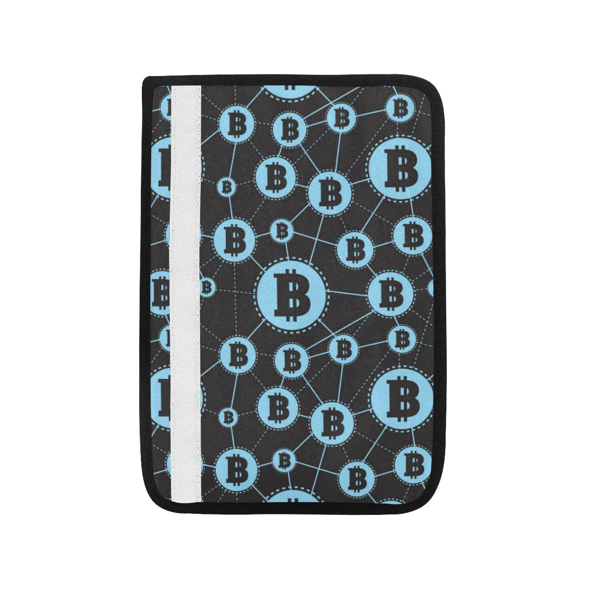 Cryptocurrency Pattern Print Design 02 Car Seat Belt Cover