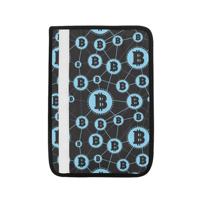Cryptocurrency Pattern Print Design 02 Car Seat Belt Cover