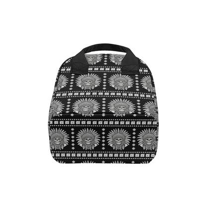 Native American Indian Skull Insulated Lunch Bag
