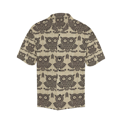 Owl Pattern Print Design A01 Men's Hawaiian Shirt