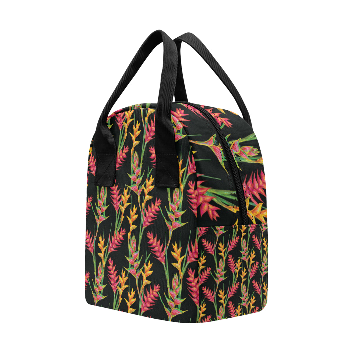 Heliconia Pattern Print Design HL01 Insulated Lunch Bag
