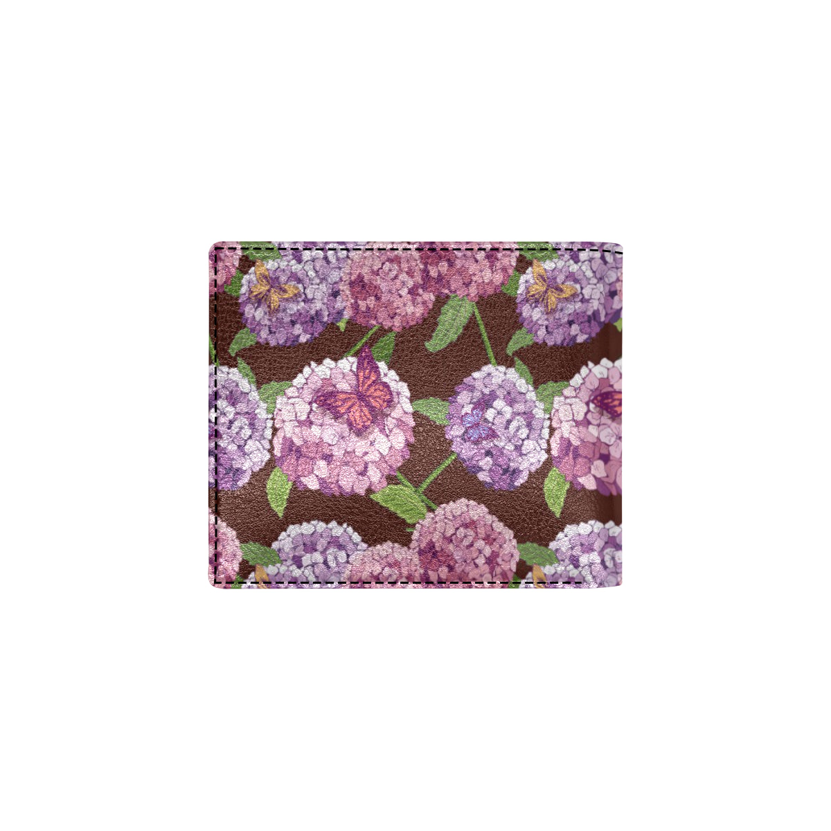 Hydrangea Pattern Print Design HD08 Men's ID Card Wallet
