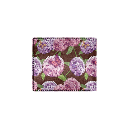 Hydrangea Pattern Print Design HD08 Men's ID Card Wallet