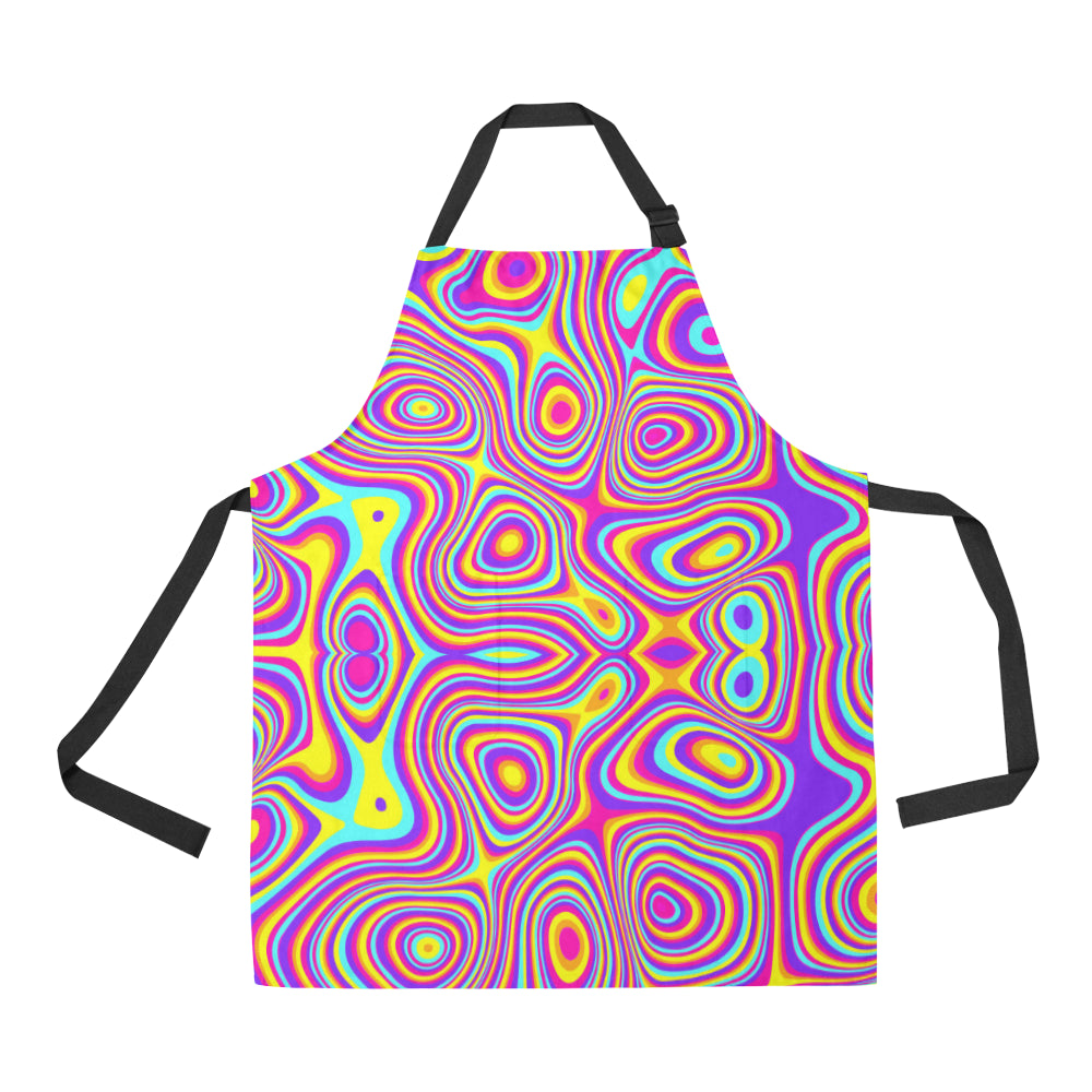 Liquid Pattern Print Design 06 Apron with Pocket