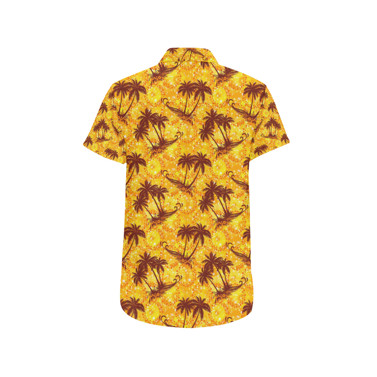 Palm Tree Pattern Print Design PT012 Men's Short Sleeve Button Up Shirt