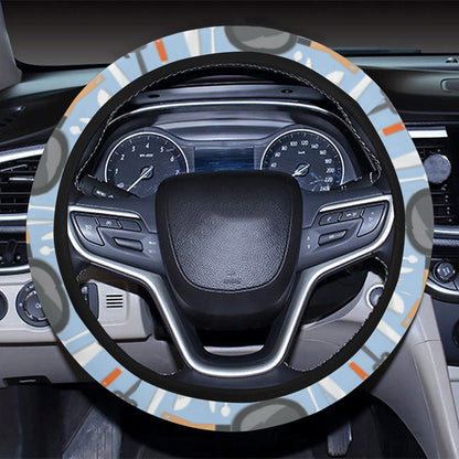 Cooking Kitchen Tools Pattern Print Design 02 Steering Wheel Cover with Elastic Edge