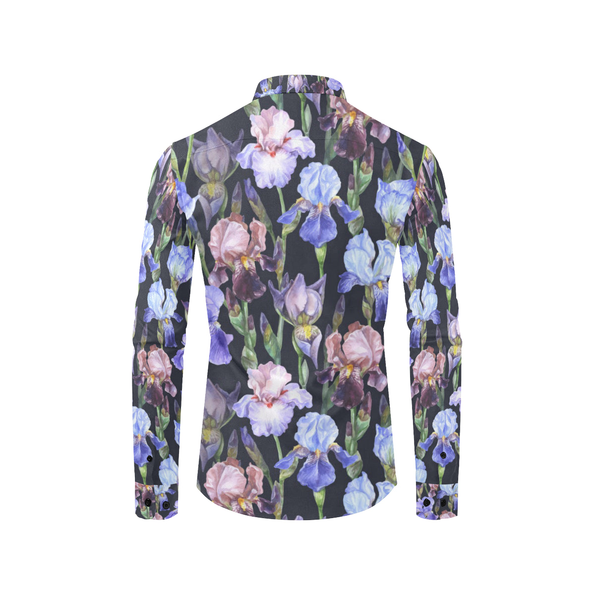 Iris Pattern Print Design IR04 Men's Long Sleeve Shirt