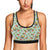 Bird with Red Flower Print Pattern Sports Bra