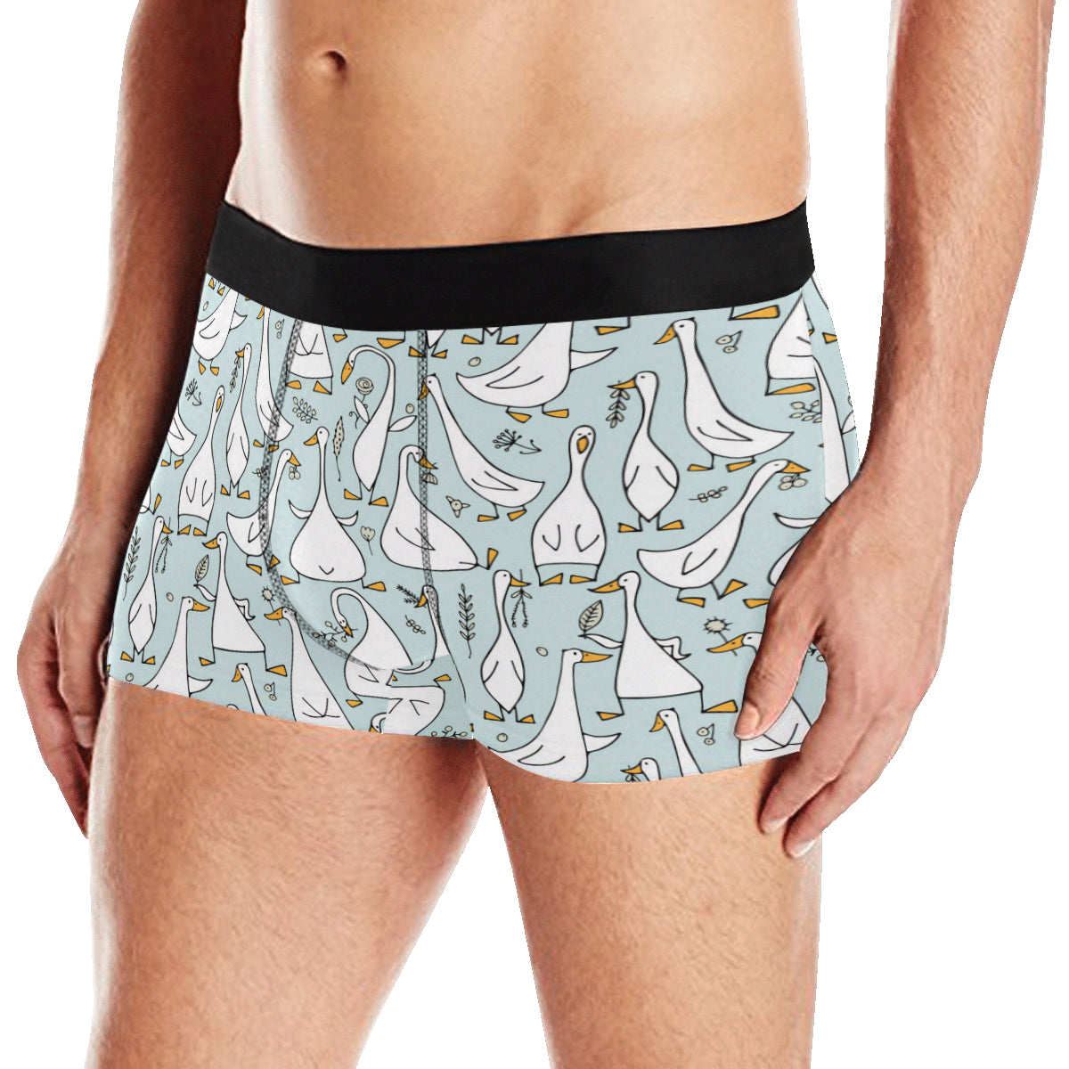 Goose Pattern Print Design 03 Men's Boxer Briefs