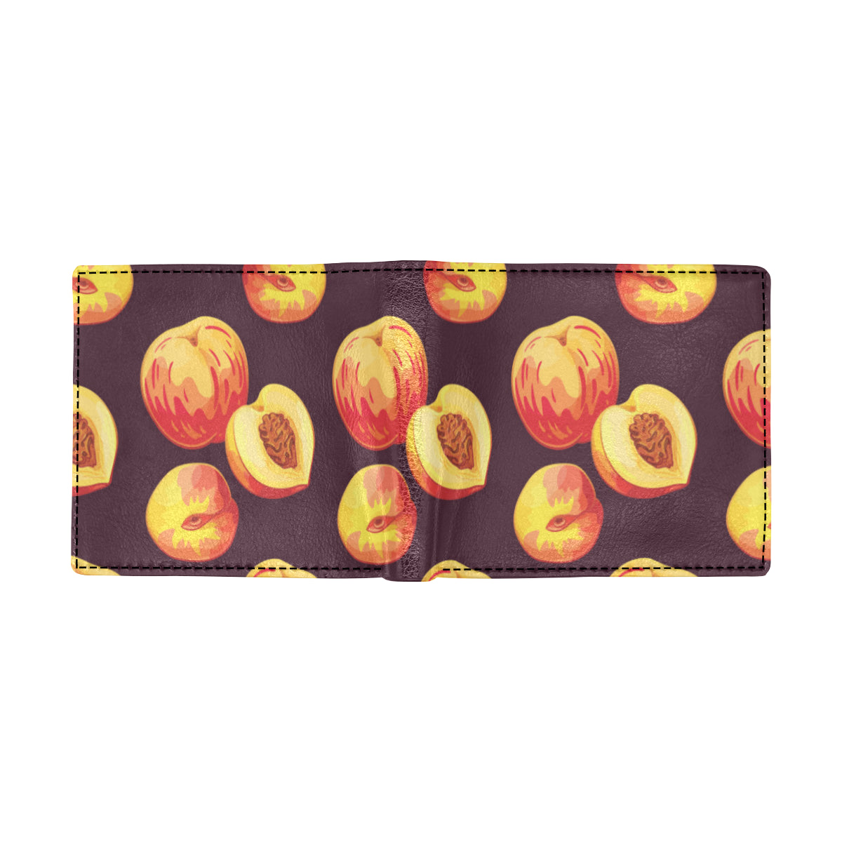 Peach Pattern Print Design A04 Men's ID Card Wallet