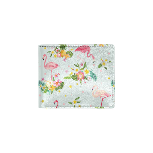 Flamingo Sweet Pattern Men's ID Card Wallet