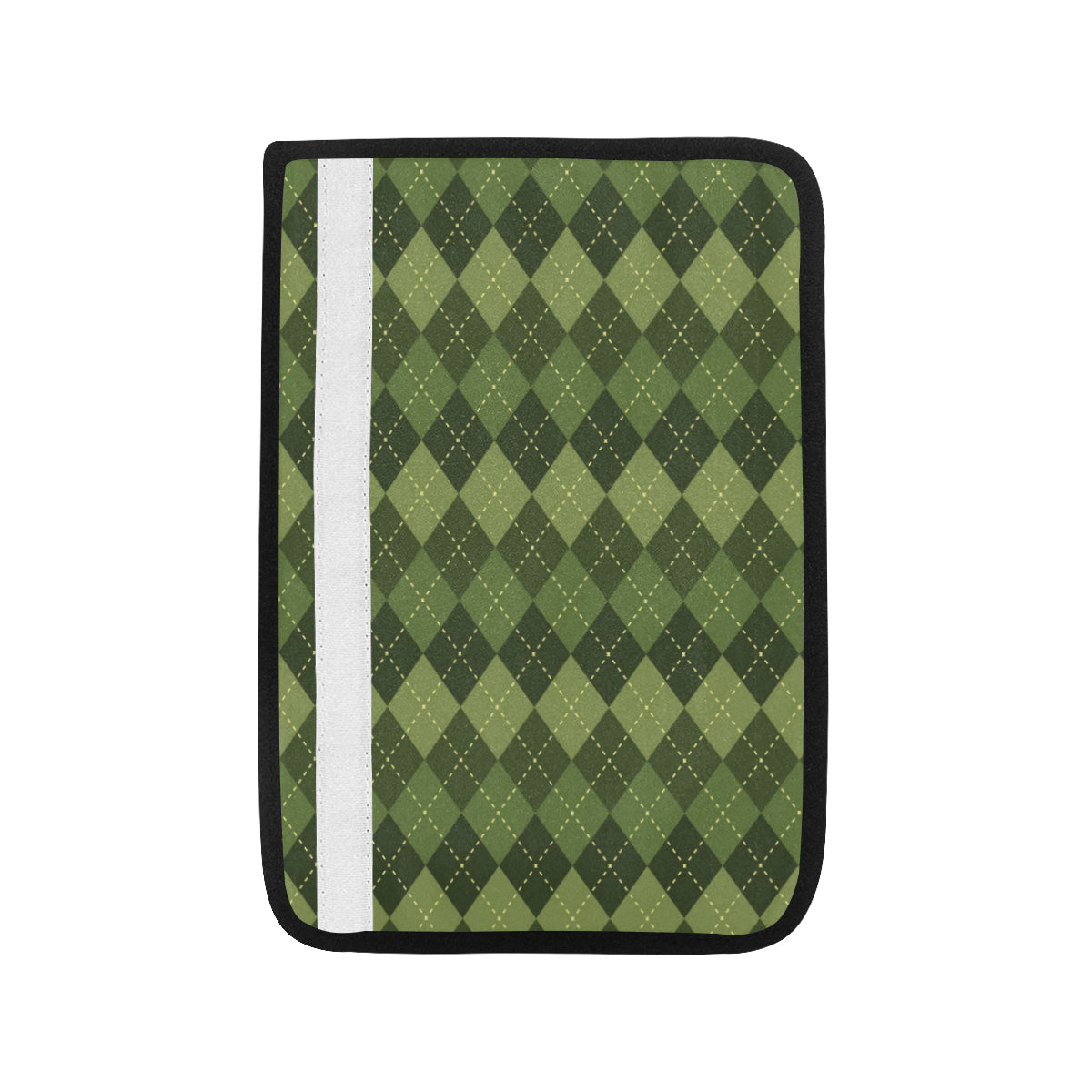Argyle Green Pattern Print Design 01 Car Seat Belt Cover