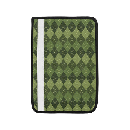 Argyle Green Pattern Print Design 01 Car Seat Belt Cover