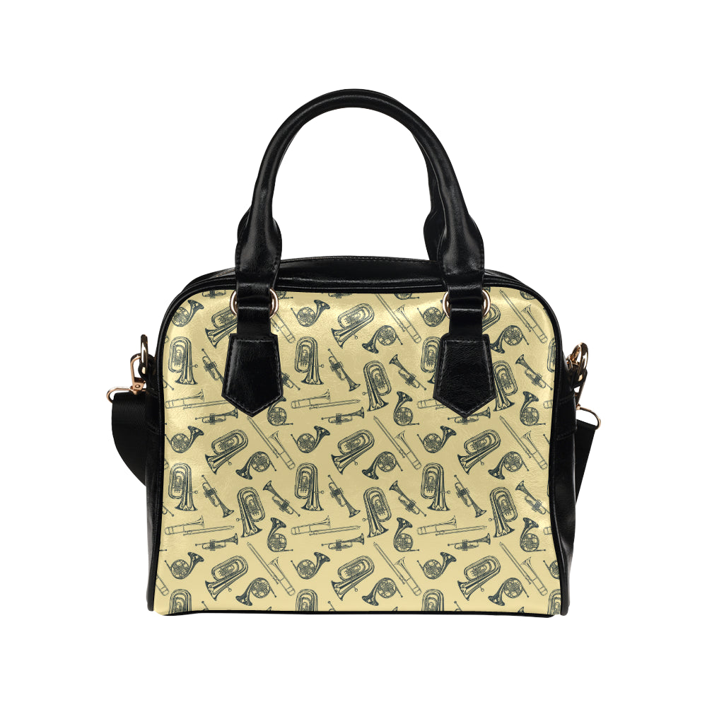 Tuba Pattern Print Design 01 Shoulder Handbag