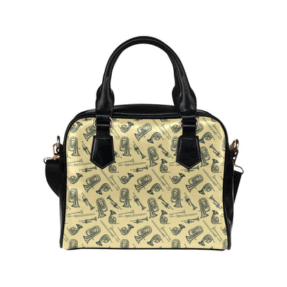 Tuba Pattern Print Design 01 Shoulder Handbag