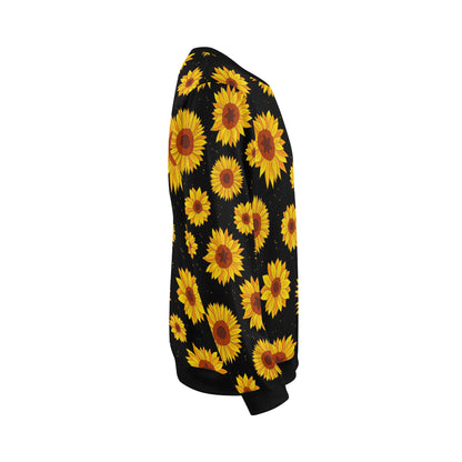 Sunflower Pattern Print Design SF09 Men Long Sleeve Sweatshirt