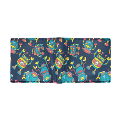 Robot Pattern Print Design A05 Men's ID Card Wallet