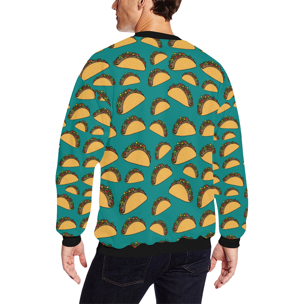 Taco Pattern Print Design TC07 Men Long Sleeve Sweatshirt