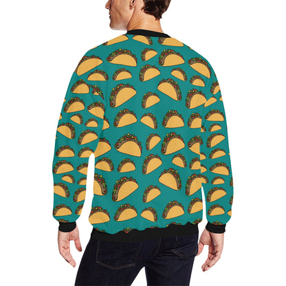 Taco Pattern Print Design TC07 Men Long Sleeve Sweatshirt