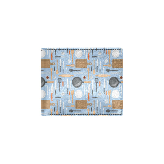 Cooking Kitchen Tools Pattern Print Design 02 Men's ID Card Wallet