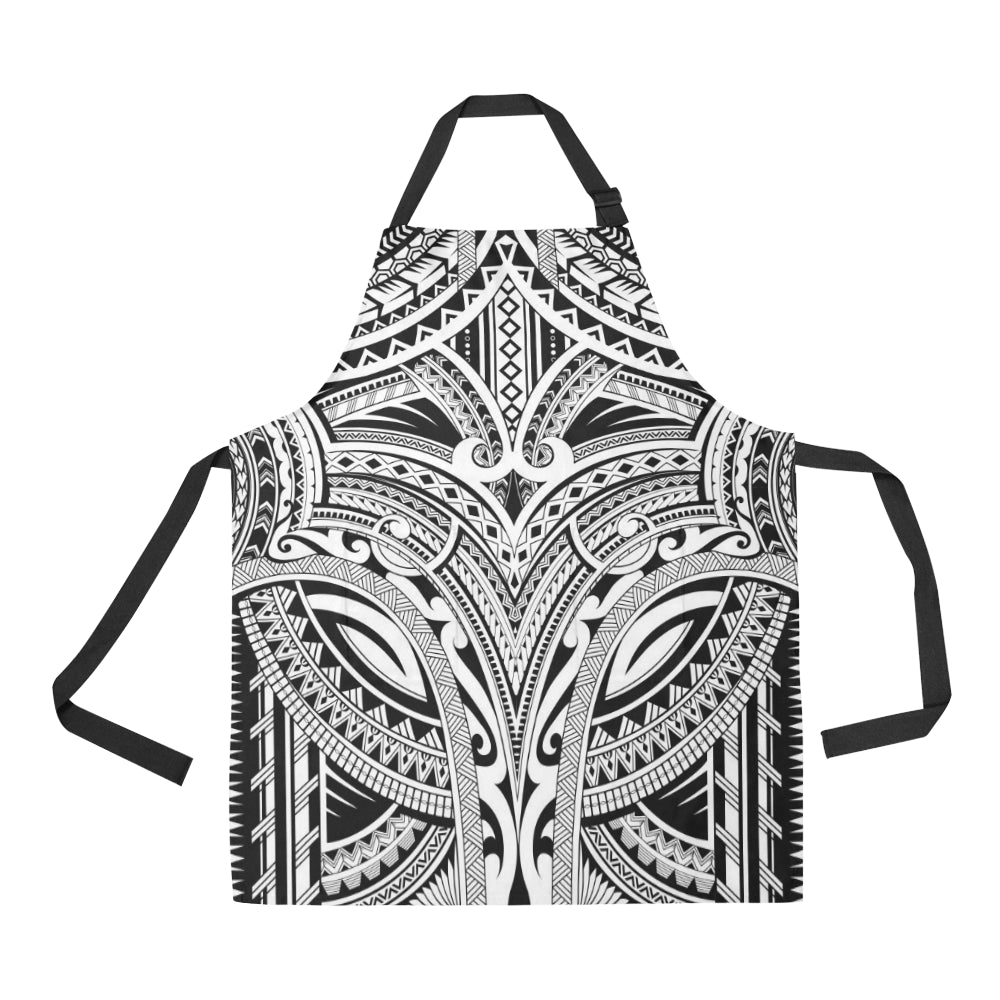 Maori Pattern Print Design 06 Apron with Pocket
