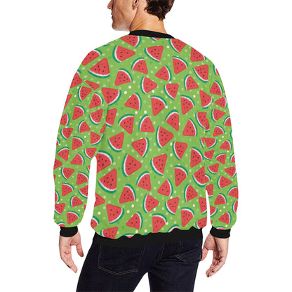 Watermelon Pattern Print Design WM05 Men Long Sleeve Sweatshirt