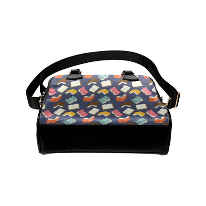 Book Pattern Print Design 01 Shoulder Handbag