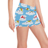 Polar Bear Pattern Print Design PB06 Yoga Shorts