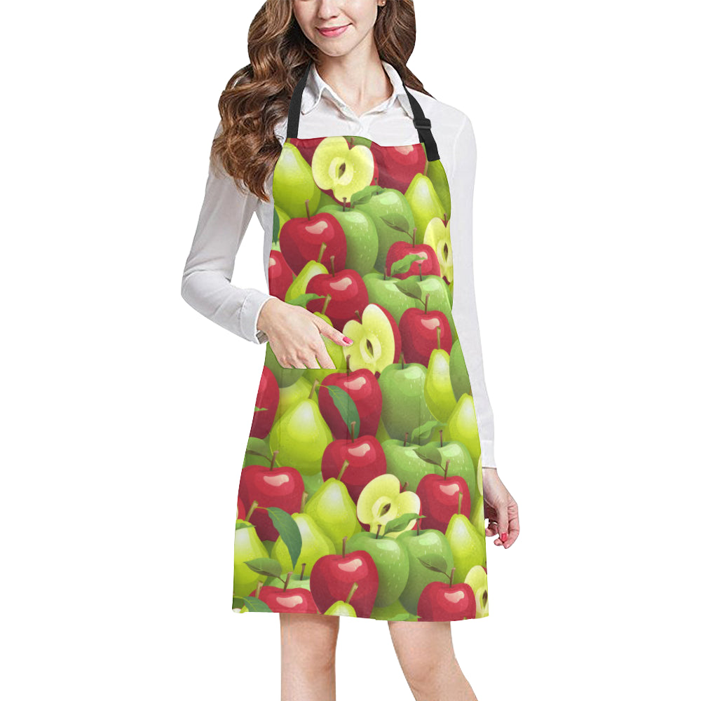 Apple Pattern Print Design AP03 Apron with Pocket