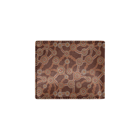 Aboriginal Pattern Print Design 03 Men's ID Card Wallet