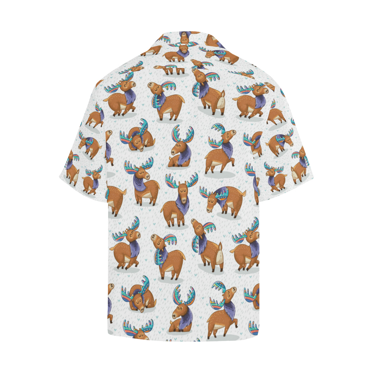 Moose Cute Pattern Print Design 01 Men's Hawaiian Shirt