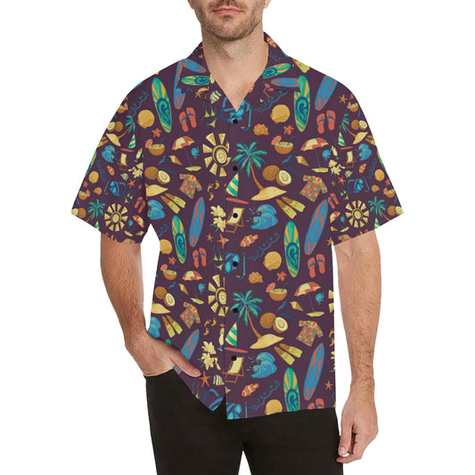 Aloha Hawaii Pattern Print Design 01 Men's Hawaiian Shirt