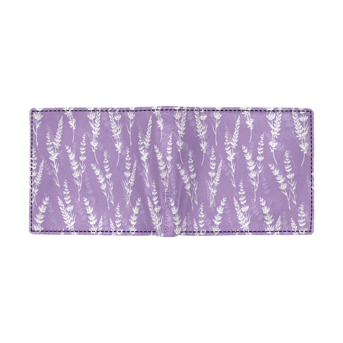Lavender Pattern Print Design LV08 Men's ID Card Wallet