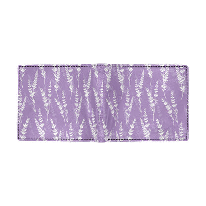 Lavender Pattern Print Design LV08 Men's ID Card Wallet