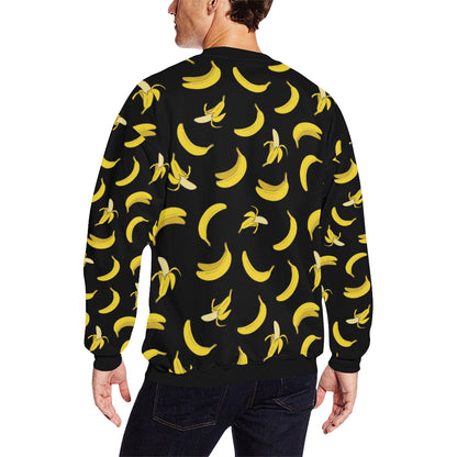 Banana Pattern Print Design BA05 Men Long Sleeve Sweatshirt