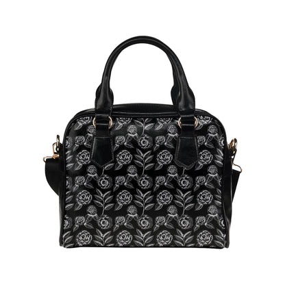 Camellia Pattern Print Design 02 Shoulder Handbag