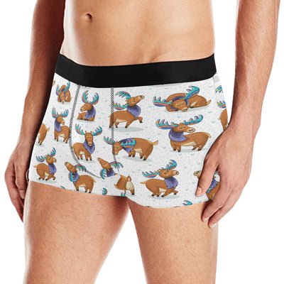 Moose Cute Pattern Print Design 01 Men's Boxer Briefs