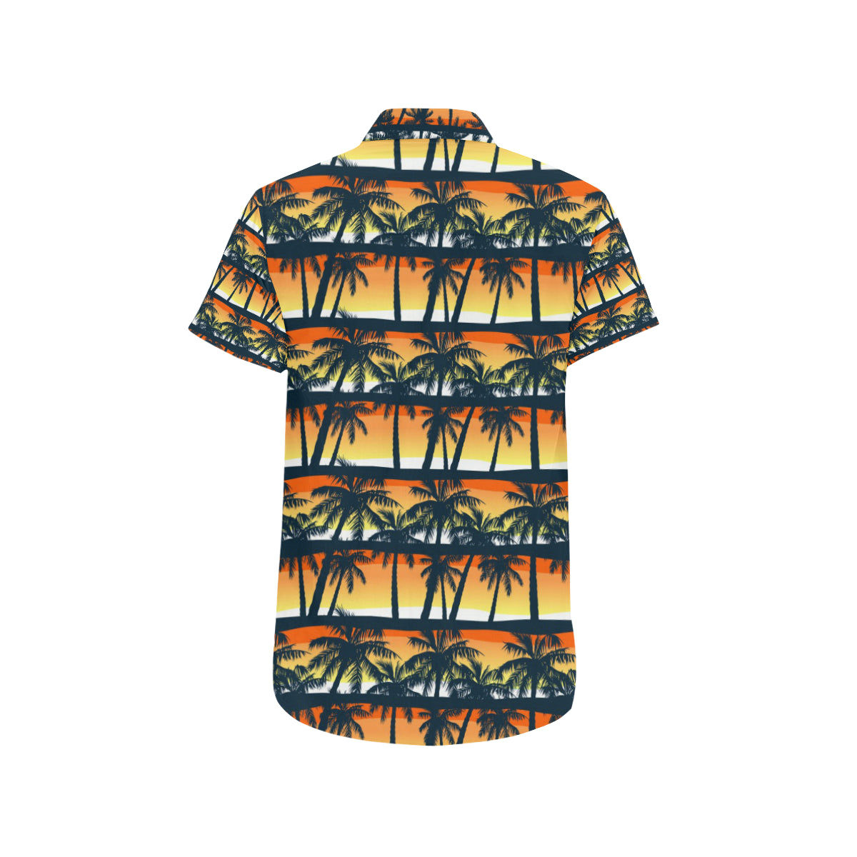 Palm Tree Pattern Print Design PT011 Men's Short Sleeve Button Up Shirt