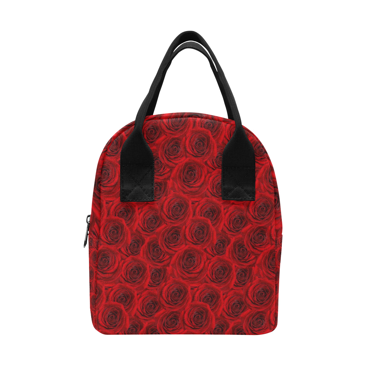 Rose Red Pattern Print Design RO04 Insulated Lunch Bag
