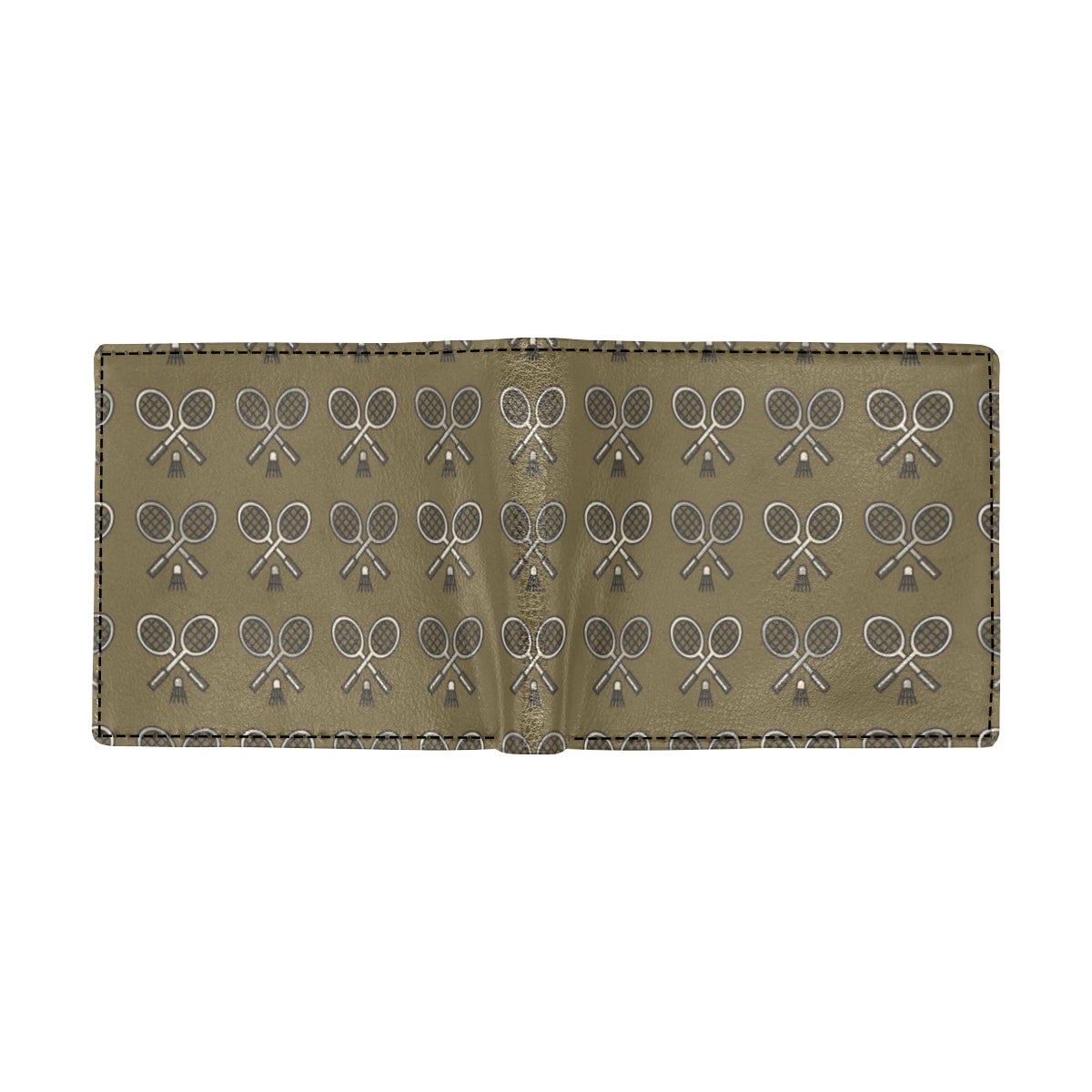 Badminton Pattern Print Design 07 Men's ID Card Wallet