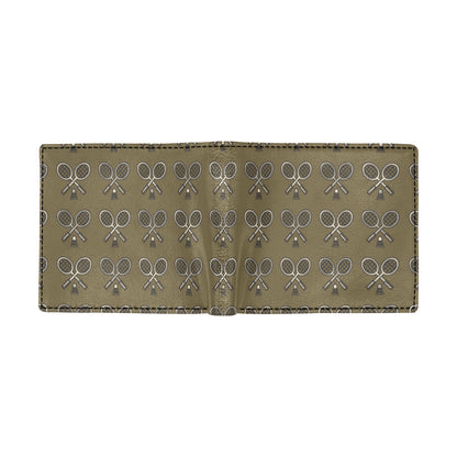 Badminton Pattern Print Design 07 Men's ID Card Wallet