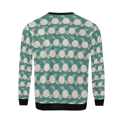 Hydrangea Pattern Print Design HD03 Men Long Sleeve Sweatshirt