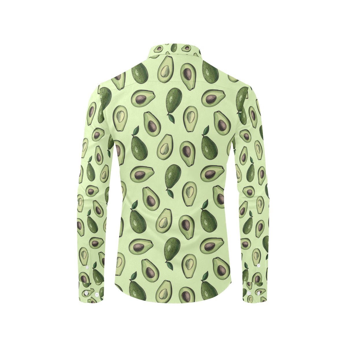 Avocado Pattern Print Design 02 Men's Long Sleeve Shirt